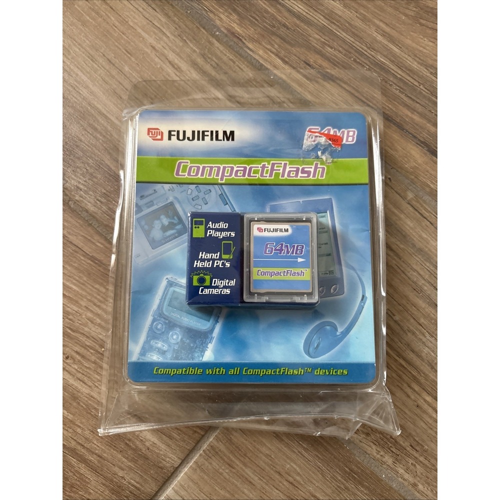 New FujiFilm CompactFlash 128MB Memory Card for Audio Players